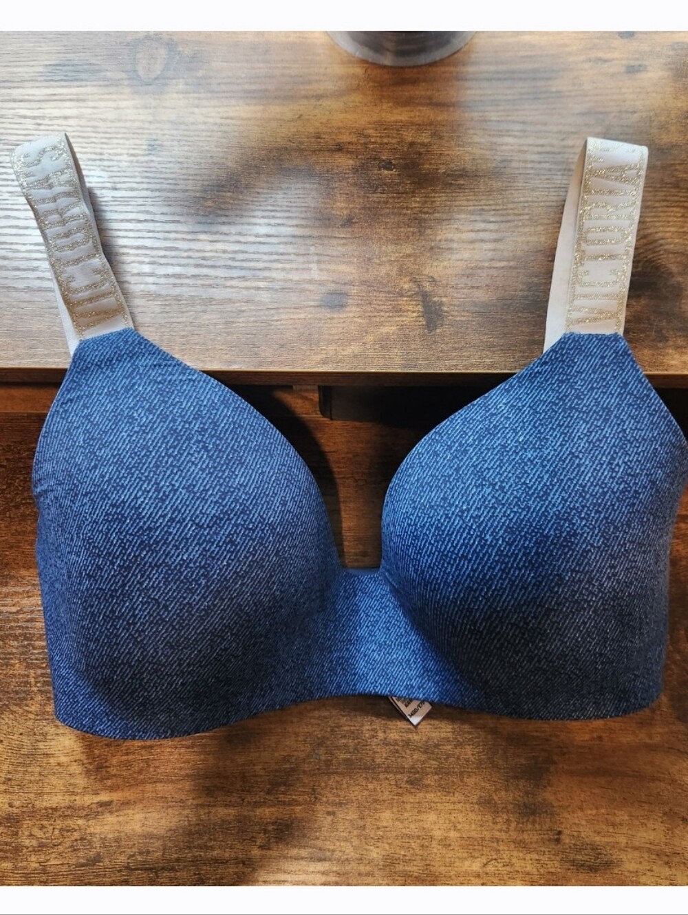 Victoria's Secret The T-Shirt Lightly Lined Wireless Bra - Denim Look 34DD